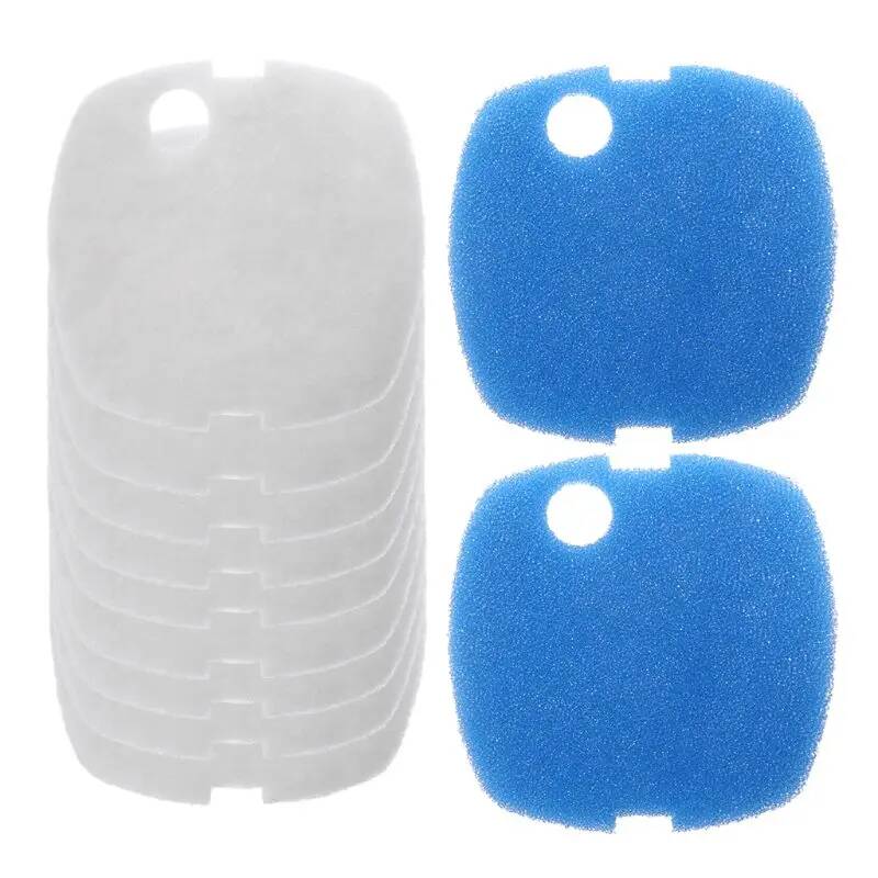 Marine Aquarium Par Meter - 6/10pcs Aquarium Sponge Filter Pads White+blue