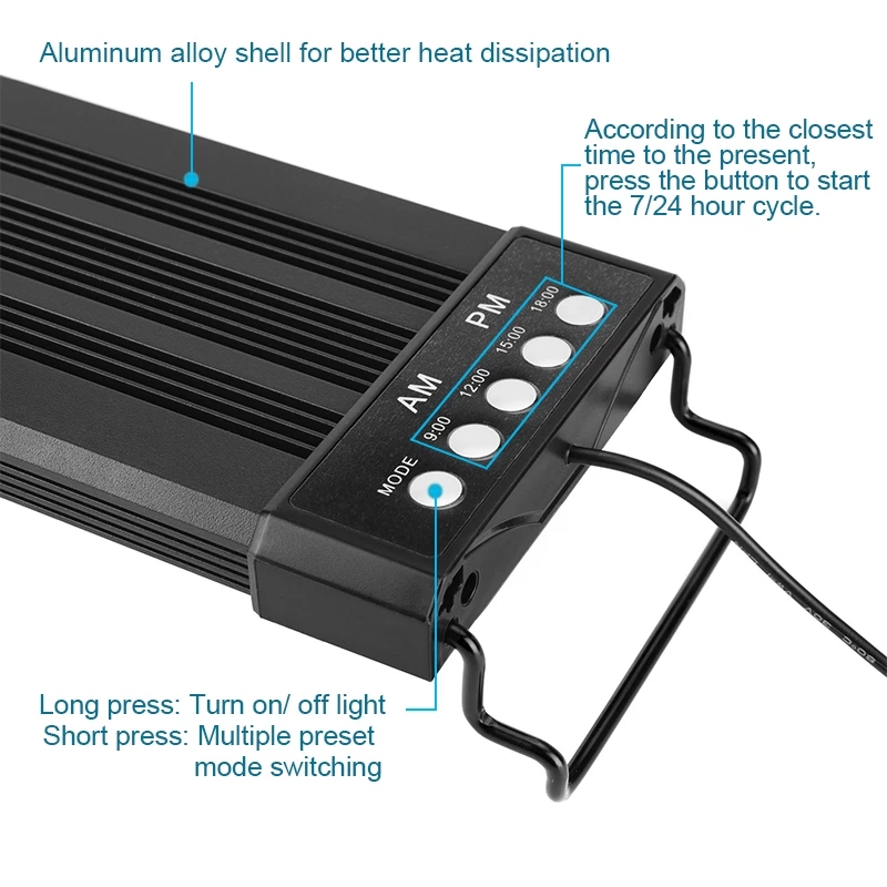 Aquarium LED Lighting 24/7 Hou - Marine Aquarium Hours recension och pris