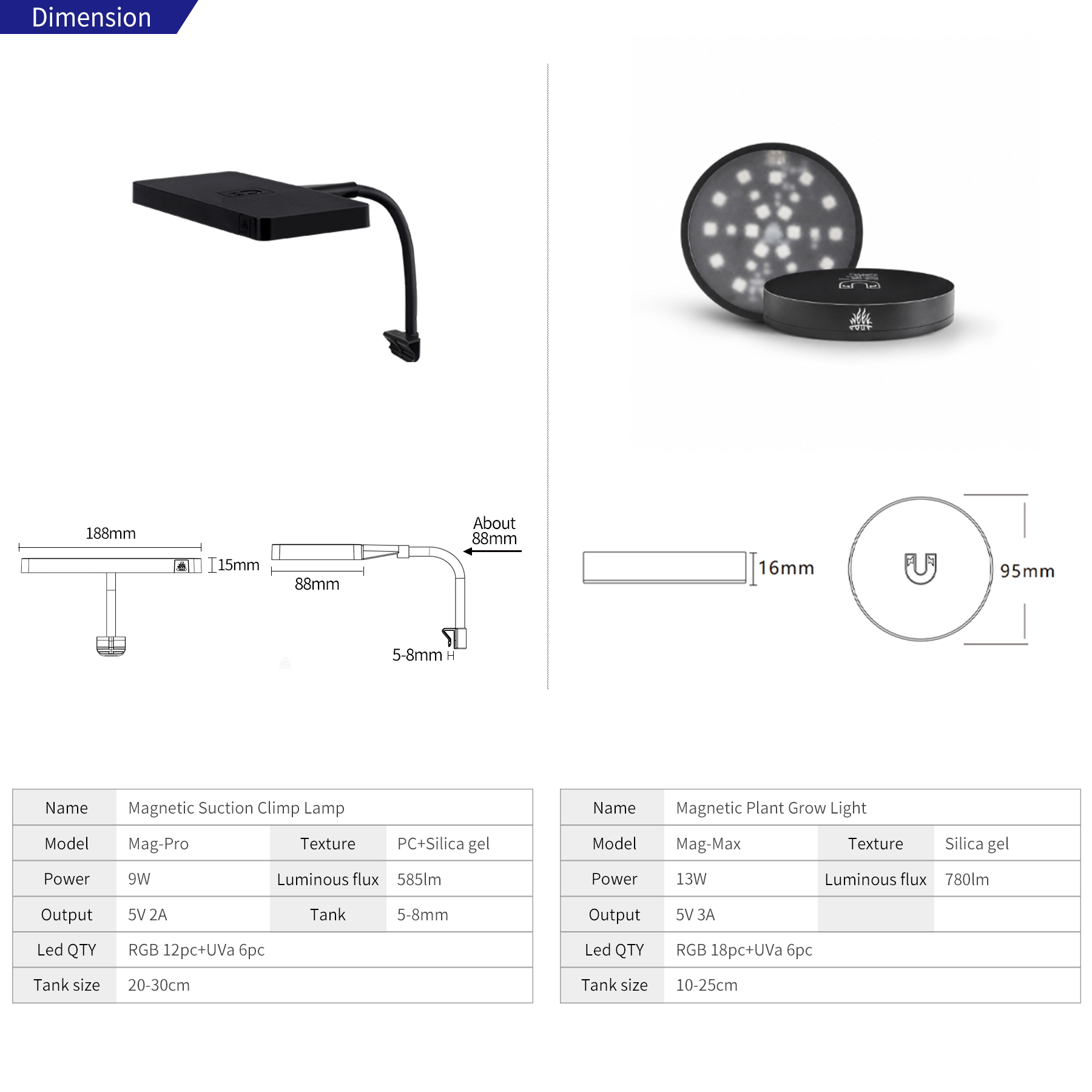 WEEK AQUA Mag-Pro Mag-Max Nano - Marine Aquarium Uv Light recension och pris