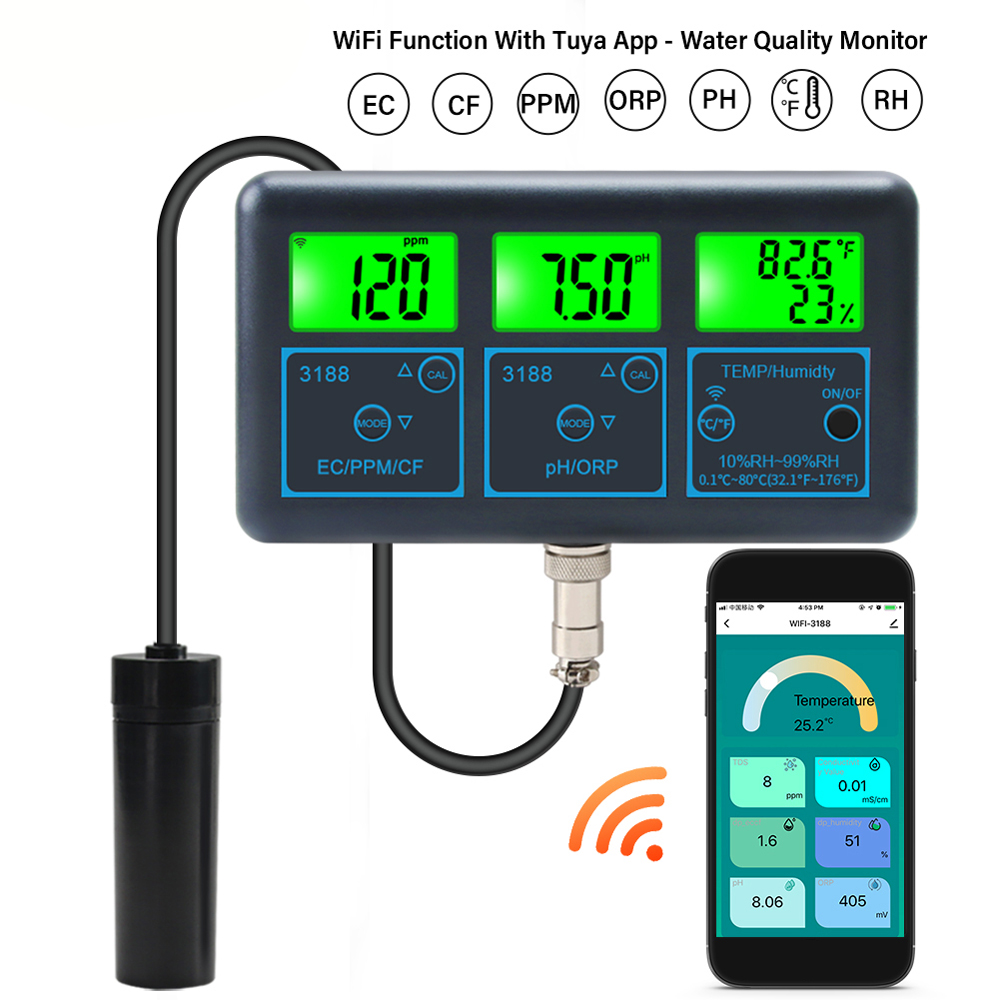 Tuya WiFi 7in1 Water Quality T - Marine Aquarium Par Meter recension och pris
