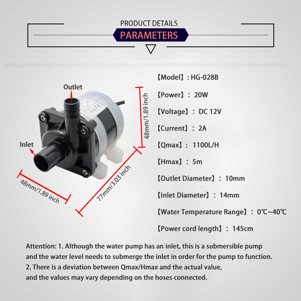12V DC Brushless Small Submers - Marine Aquarium Dc Pump recension och pris