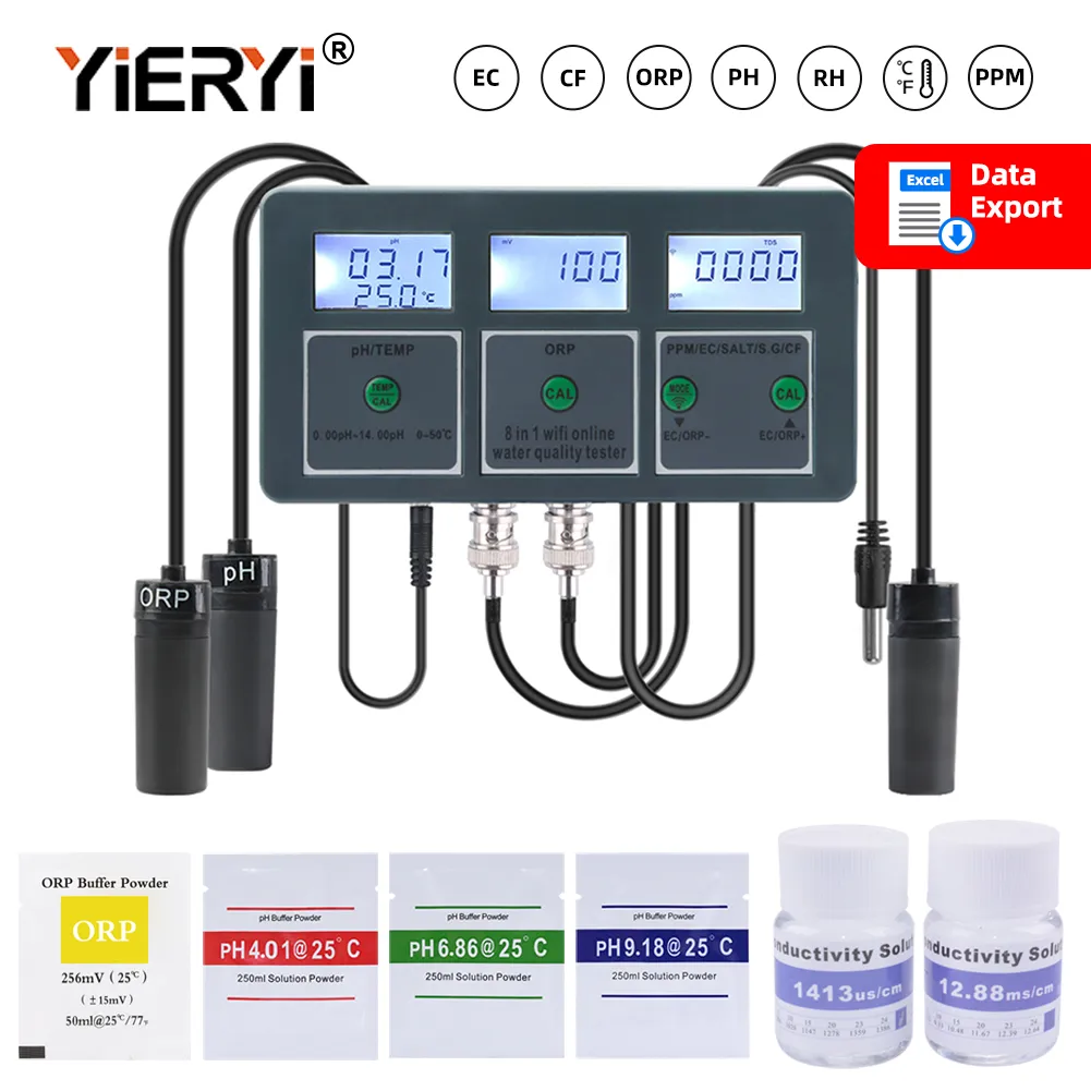 Yieryi WiFi Tuya Smart 8 In 1  - Marine Aquarium Par Meter recension och pris